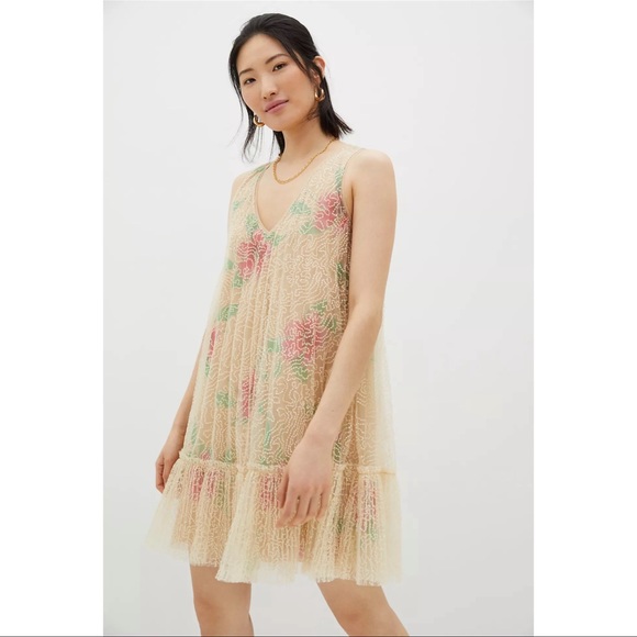 Anthropologie Dresses & Skirts - Anthropologie Sequined Tulle Mini Dress - Size XLP - NWT